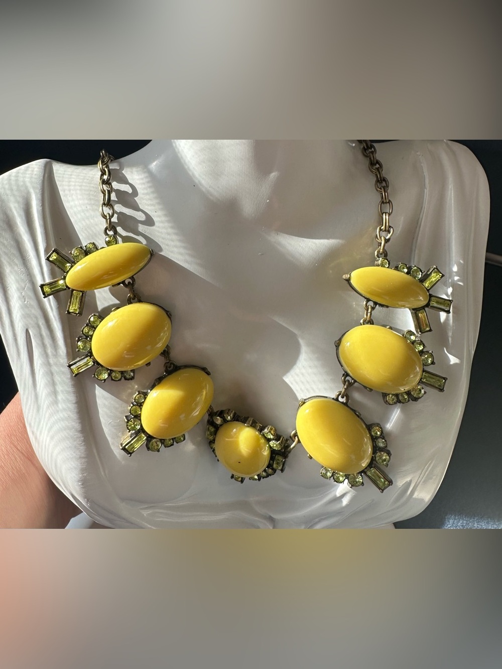 Yellow Statement Bib Necklace - Fashion Jewelry